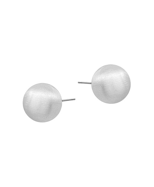 16mm Satin Metal Ball Post Earring