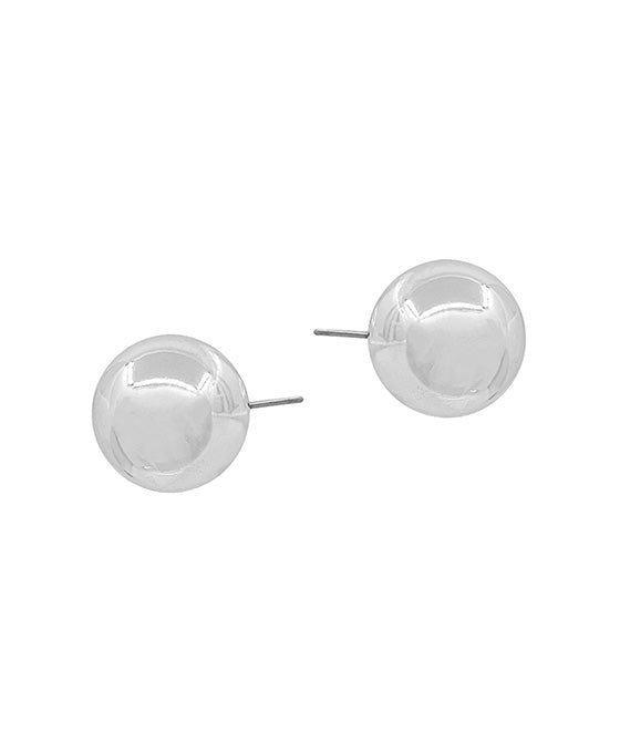 16mm Satin Metal Ball Post Earring