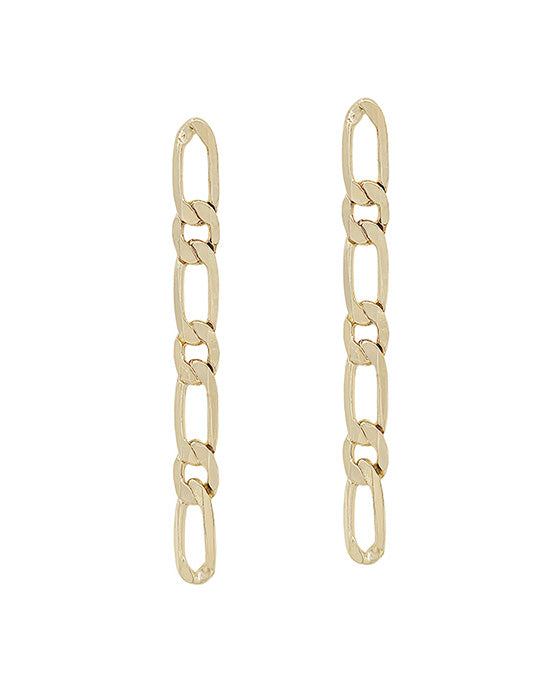 Flat Chain Linear Post Earring