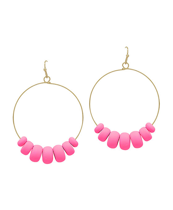 Color Coated CCD Round Wire Earring