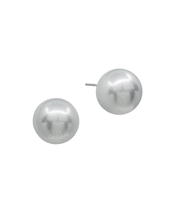 15mm Metalic Color Coat Ball Post Earring