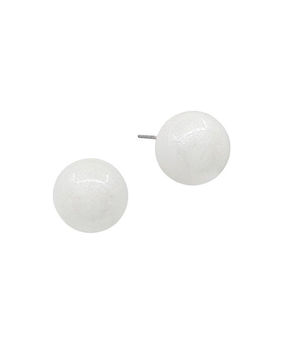 15mm Metalic Color Coat Ball Post Earring