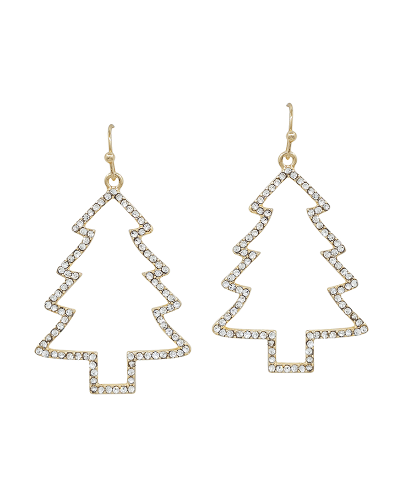 Pave Christmas Tree Earring