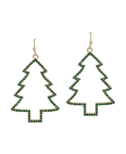 Pave Christmas Tree Earring