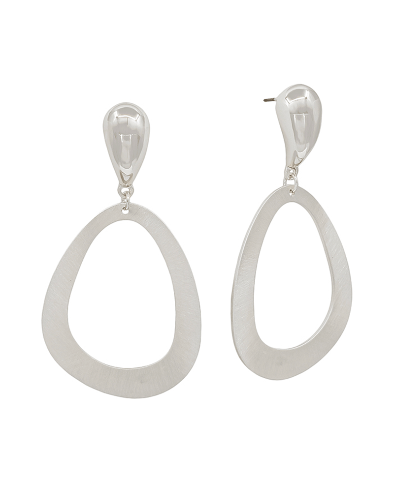 Teardrop Post w/ GEO Shape Earring