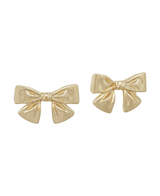 Volumed Metal Ribbon Post Earring