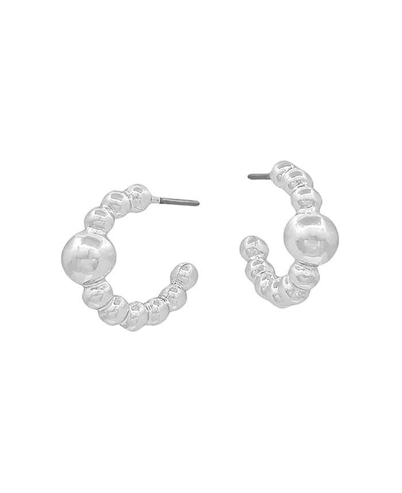 Ball Shape Metal Hoop Earring