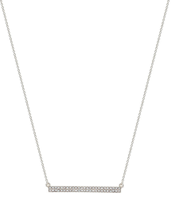 Pave Stone Bar Necklace