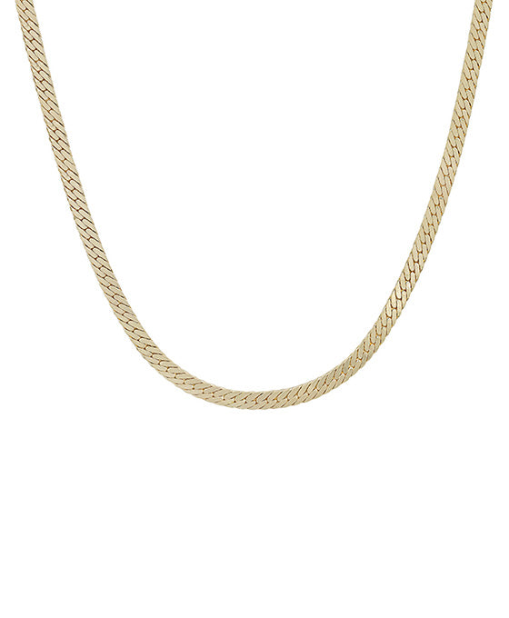 Thick Snake Chain Textured Short Necklace