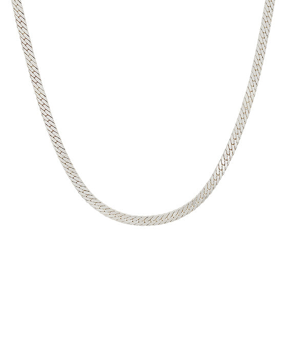 Thick Snake Chain Textured Short Necklace