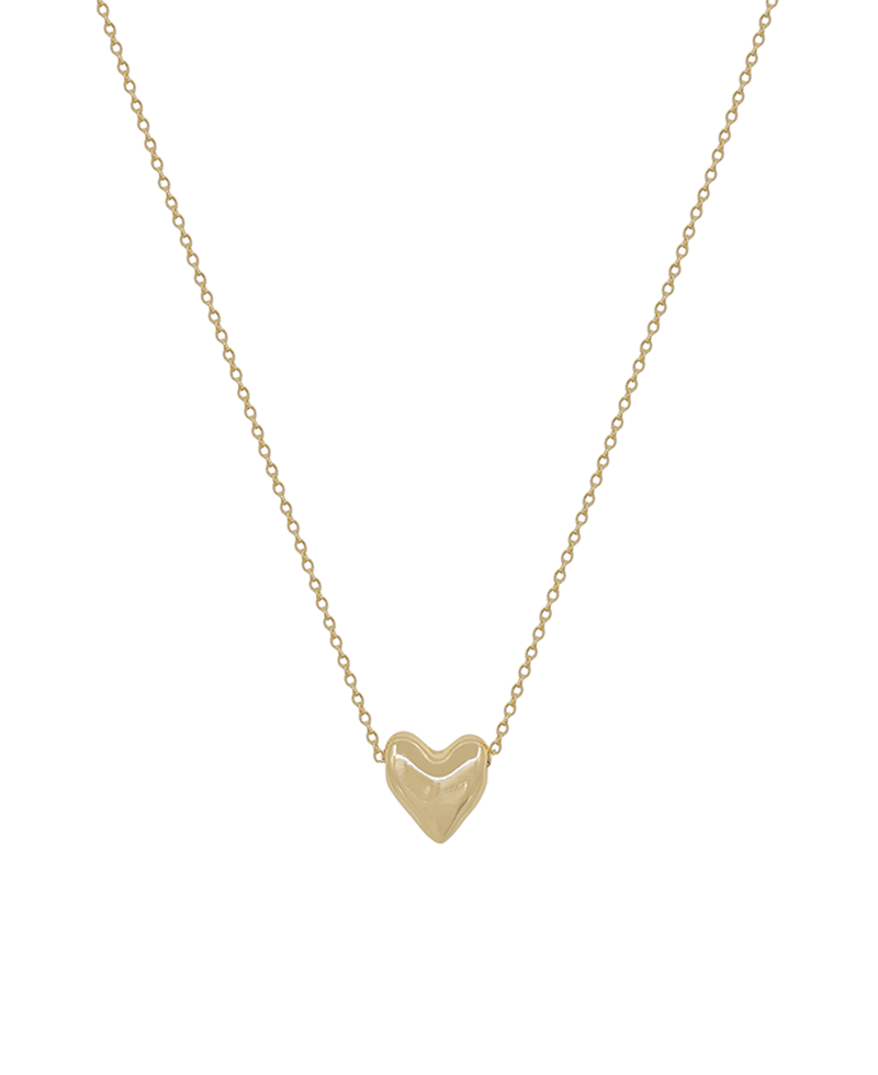 Volumed Heart Short Necklace