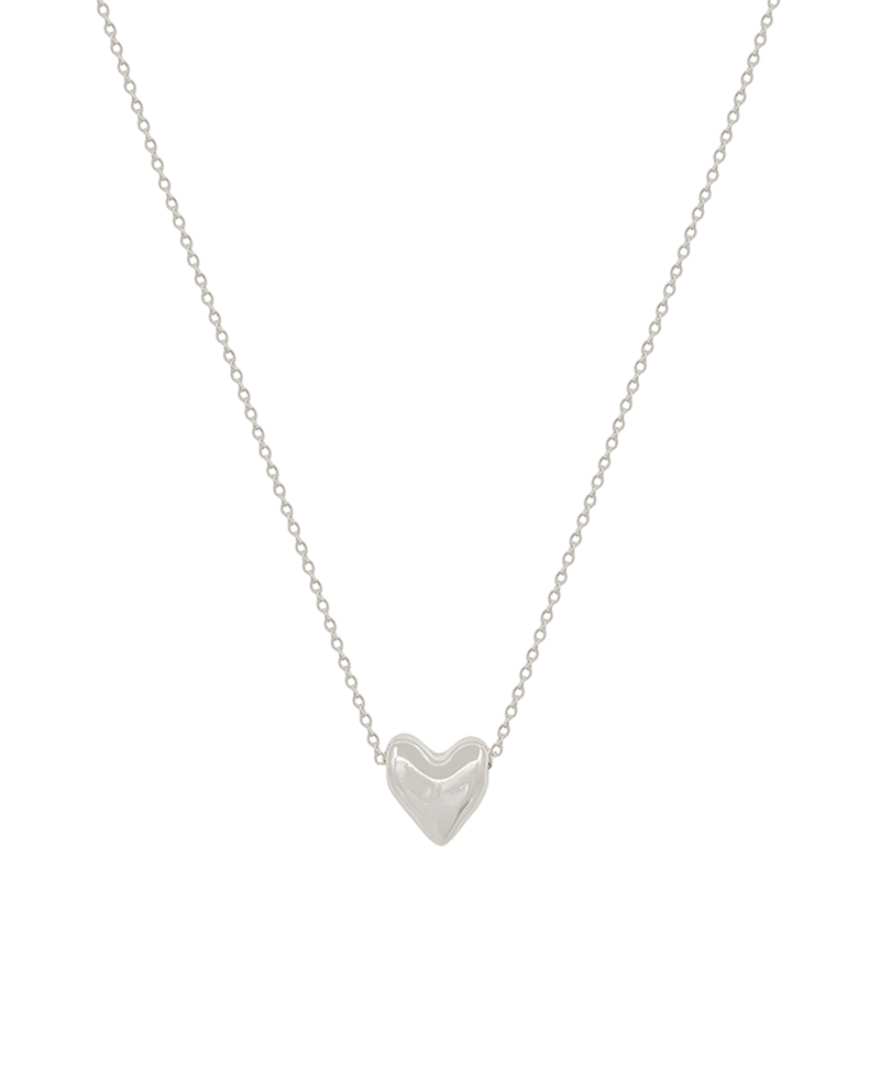 Volumed Heart Short Necklace