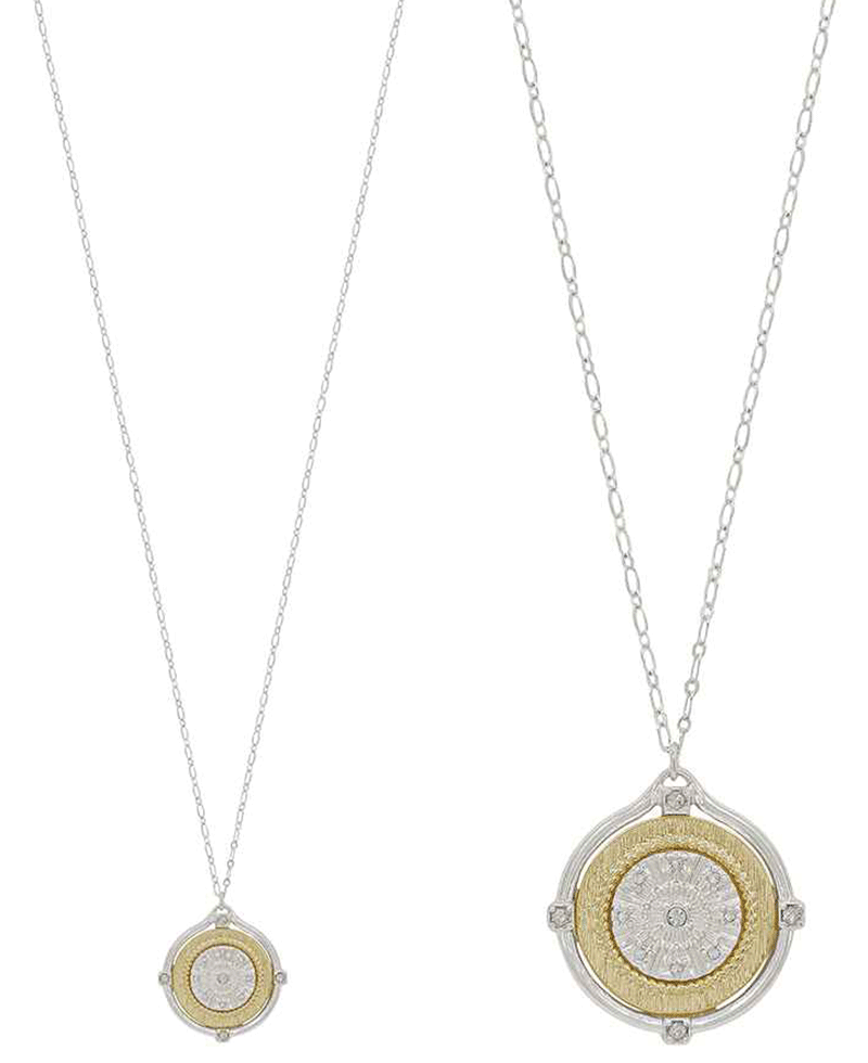 Coin Metal Pendant Necklace