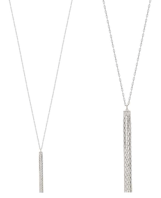 2.2" Chain Linear Pendant Necklace