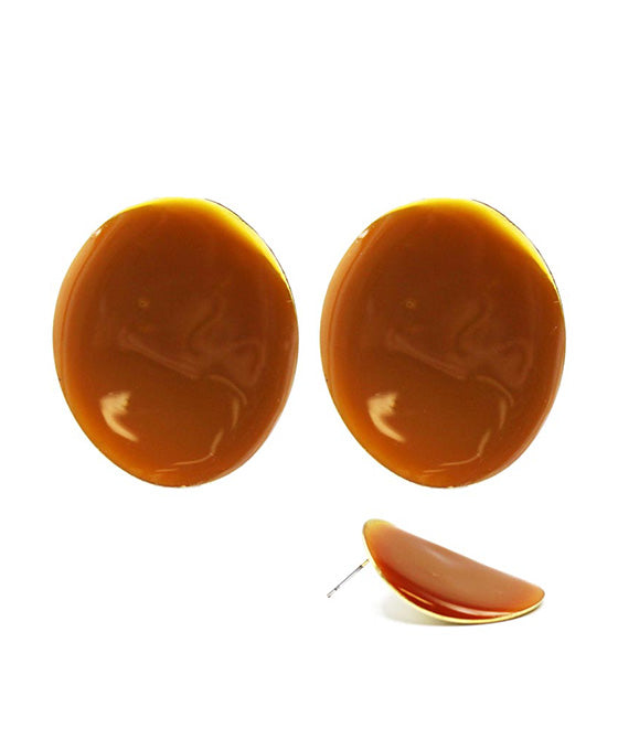 Celluloid Round Post Earring