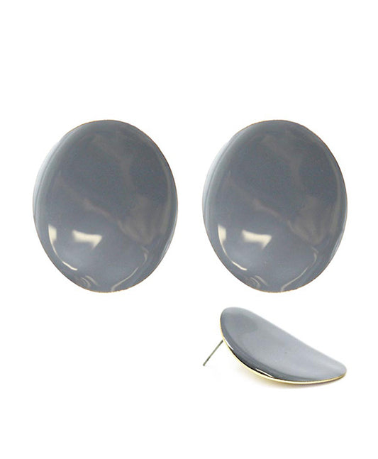 Celluloid Round Post Earring