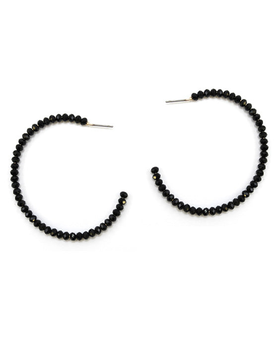 Round Beads Hoop Earring