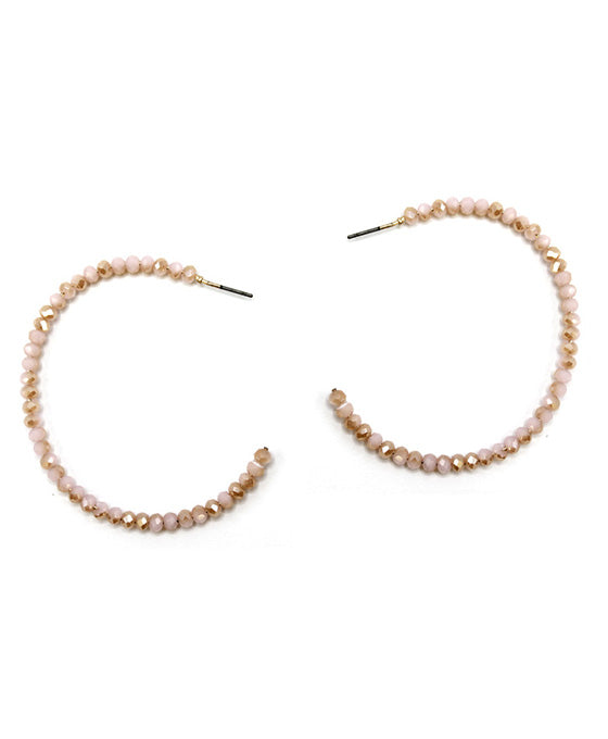 Round Beads Hoop Earring