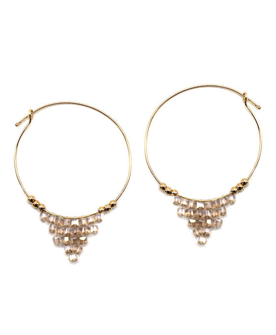 Crystal Hoop Earring