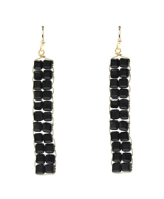 Beaded Bar Earring