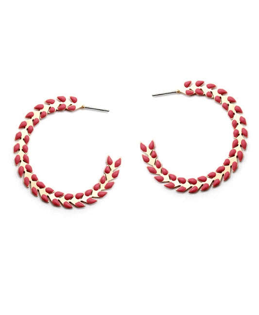 Sawtooth Shape Metal Hoop Earring