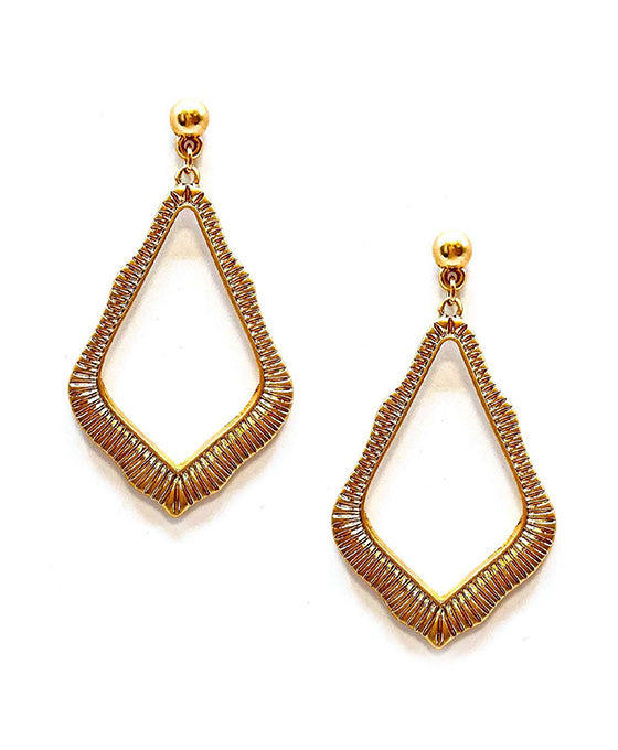 Diamond Shape Metal Post Earring