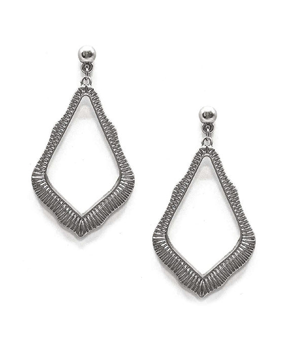 Diamond Shape Metal Post Earring