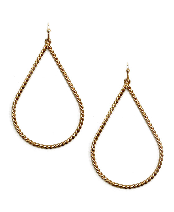 Metal Teardrop Shape Earring