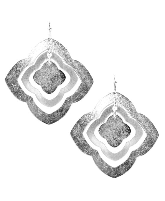 Triple Geo Shape Metal Earring