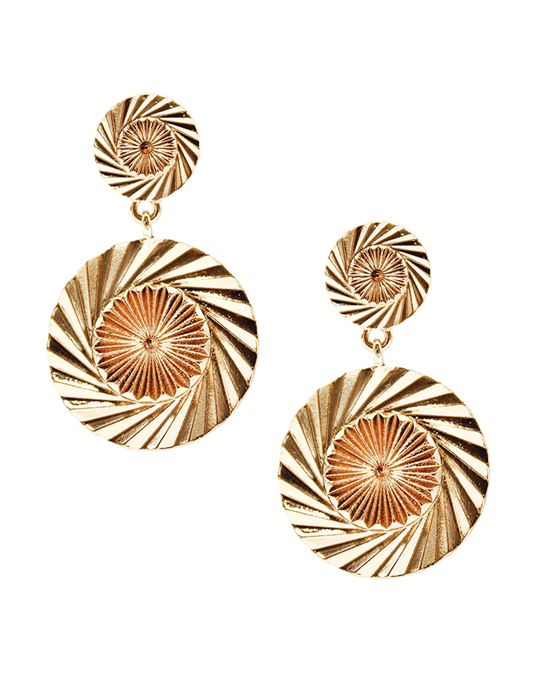 Whirlwind Shape Metal Drop Earring