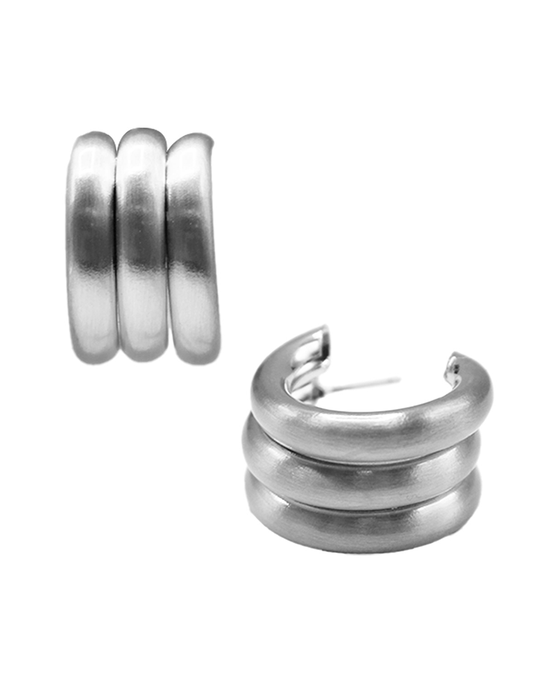 3 Line Small Hoop Earring