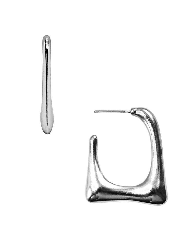 Open Square Hoop Earring