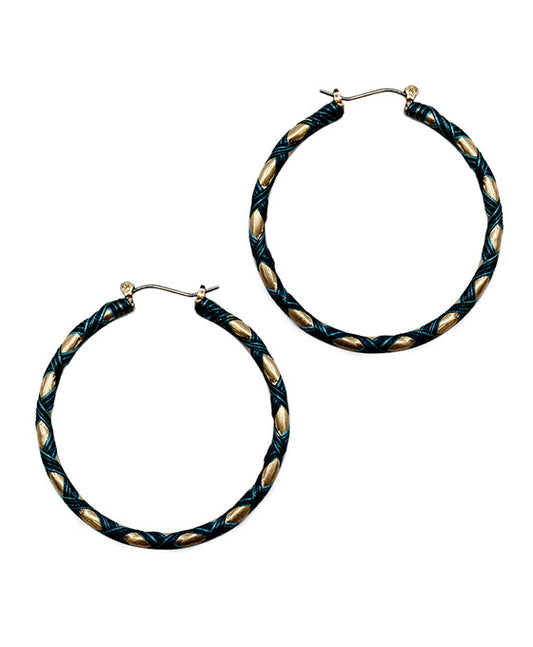 Wrapped Round Hoop Earring