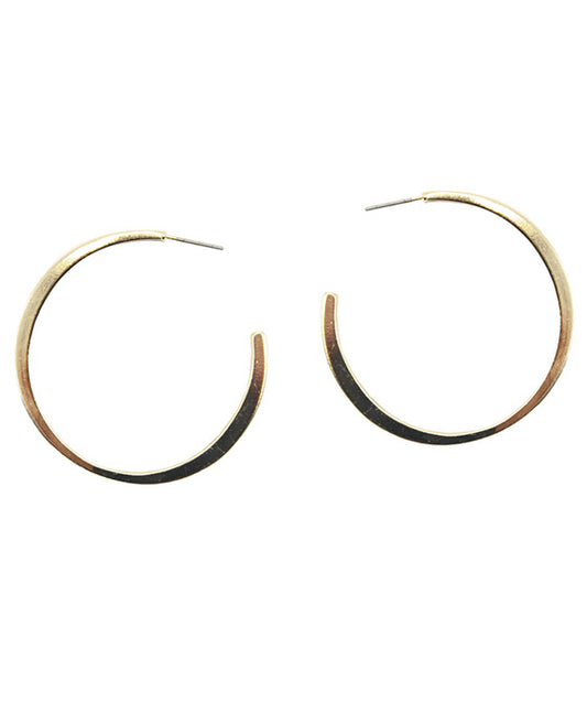 Metal Round Hoop Earring