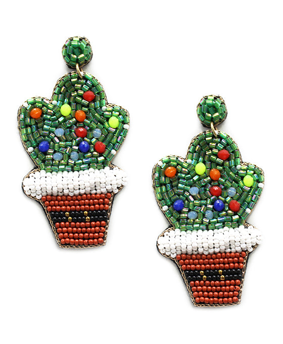 Christmas Beaded Post Earring