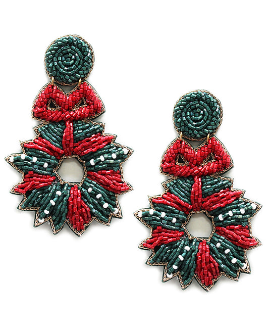 Christmas Beaded Earring