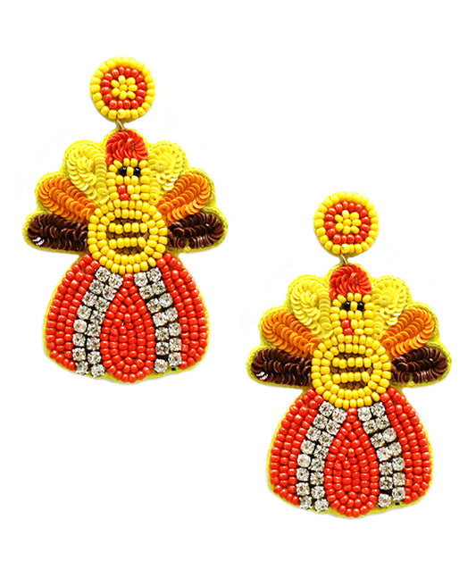 Beaded Clown Post Earring