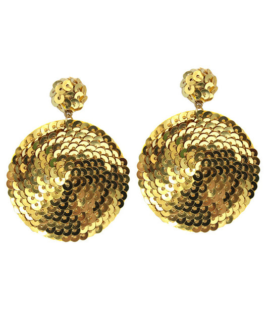 Sequin Round Post Earring