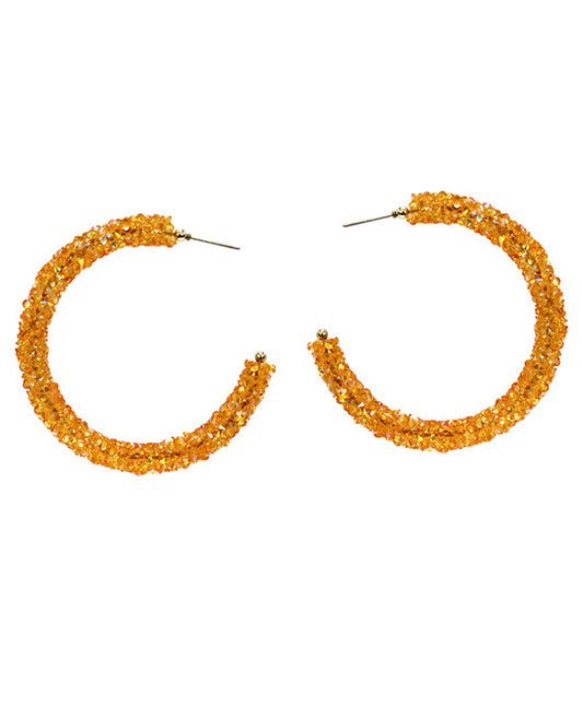 Glass Hoop Earring