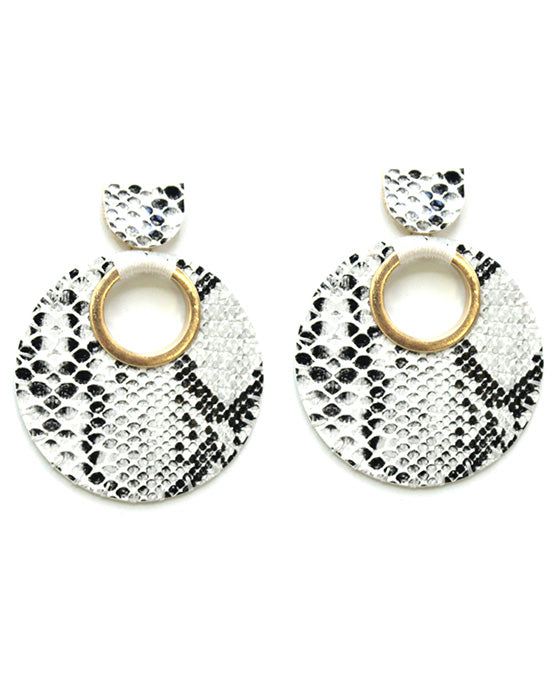 Animal Print Round Post Earring