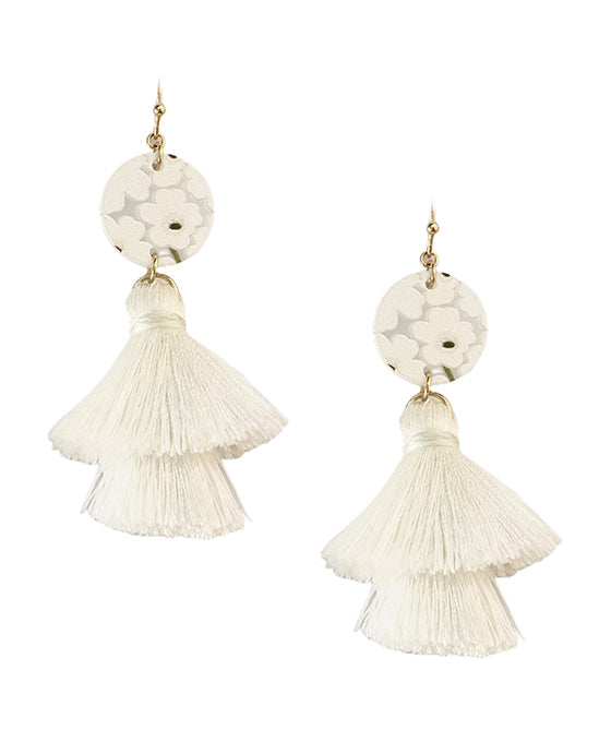 Round Linked Tassel Earring