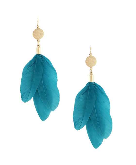 Feather Metal Earring