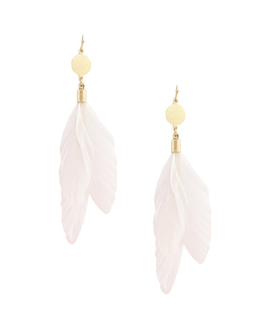 Feather Metal Earring