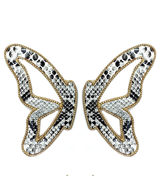 Butterfly Shape Animal Print Earring