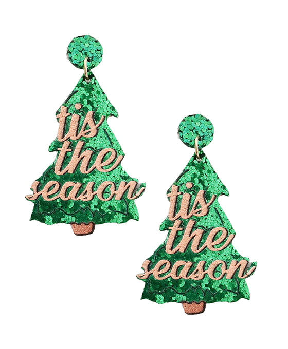 Christmas Tree Post Earring