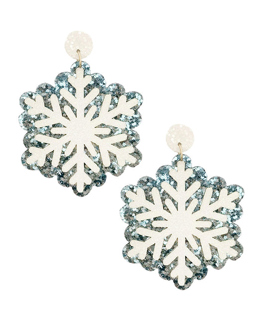 Christmas Snowflake Post Earring