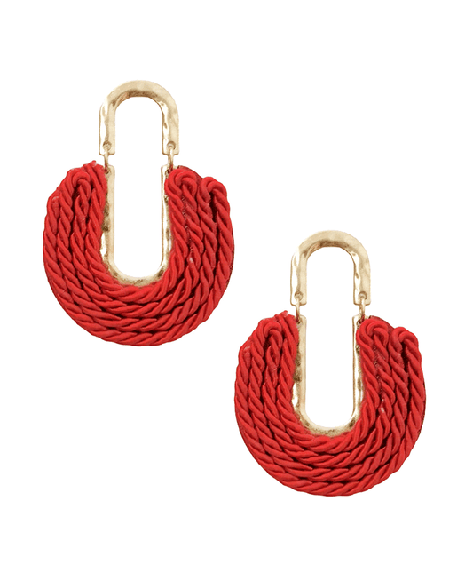 Woven Thread Post Earring