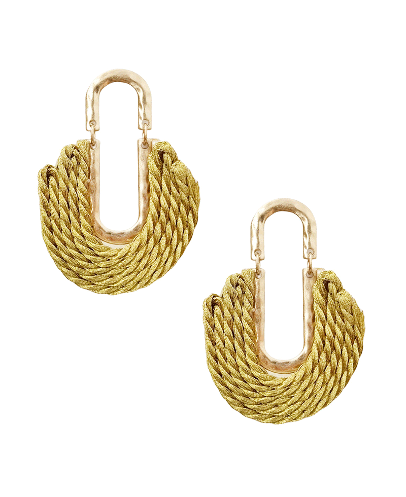 Woven Thread Post Earring