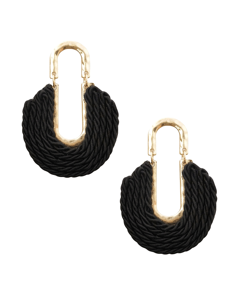 Woven Thread Post Earring