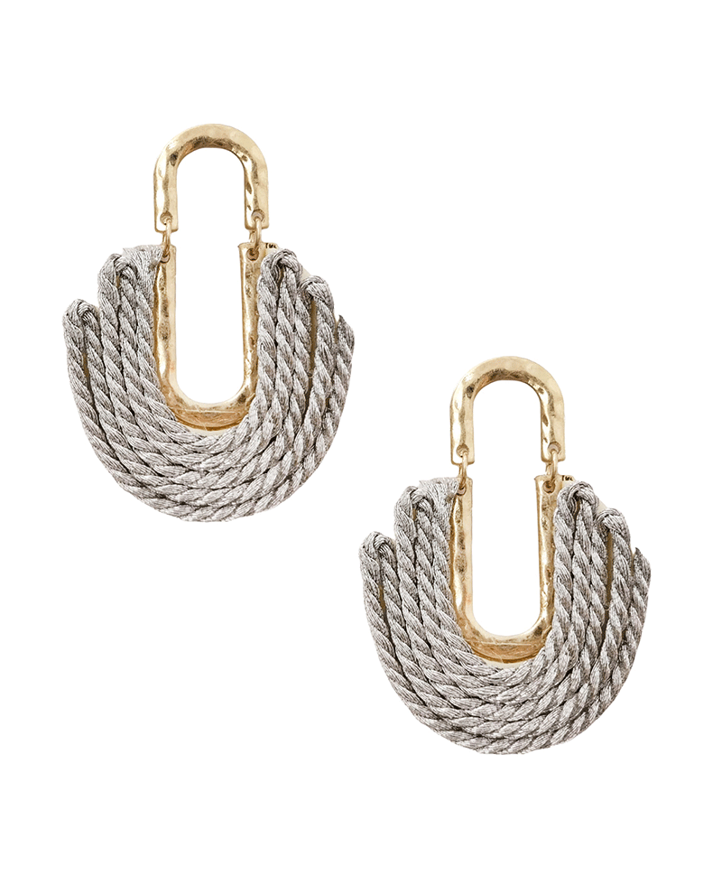 Woven Thread Post Earring